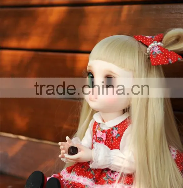 High Quality Heat Resistant Blonde Straight 1/3 BJD Doll Wigs photo-3