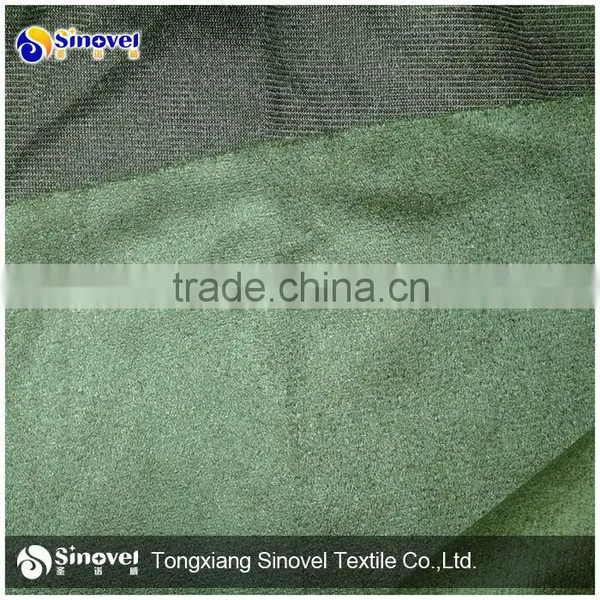 100% Polyester Suede Fabric for Garment and Boots/warp Suede