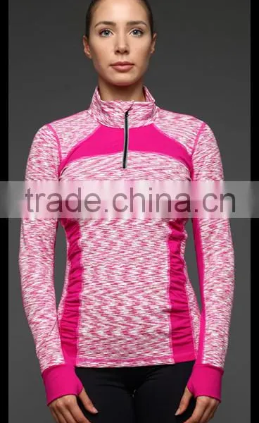 Kiteng 2016 New Design Women's Yoga Coat Fitness Running Sport Hooded Jacket With 1/4 Zipper Office In USAsmall Minimum photo-5