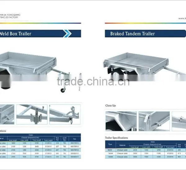 Australia Hot Sales 8x5ft Fully Welded Farm Used Heavy Duty Tandem Trailer photo-2