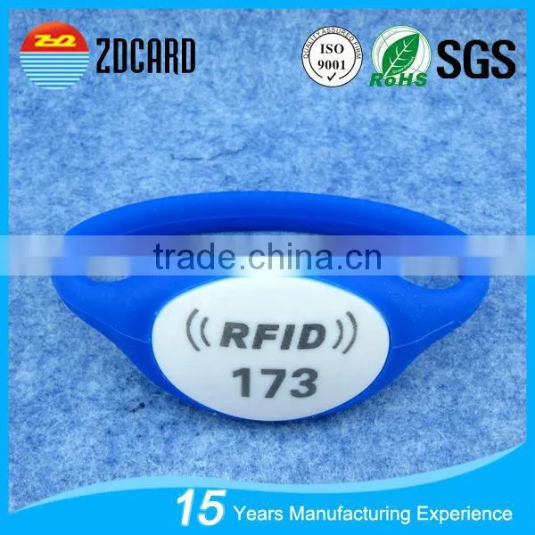 Silk-screen Printing Round Shaped Fudan F08 Silicone Rfid Wristband photo-6