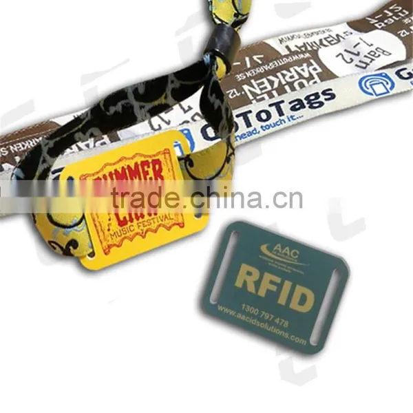 China Supplier RFID Smart Woven Thread Wristbands photo-2
