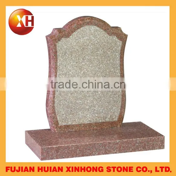 Green Granite Headstone Cross Designs With Angel Engraving photo-6