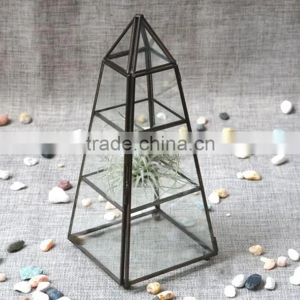 Attrative Home Decor Geometric Glass Terrarium Wholesale Container photo-2