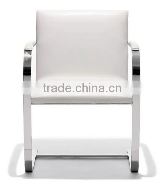 Brno Style Leather Armchair Stainless Steel Chair photo-3