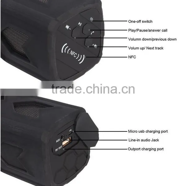 Dustproof Wireless Music Mini AUX Power Bank Waterproof Bluetooth 4.1 Speaker photo-5