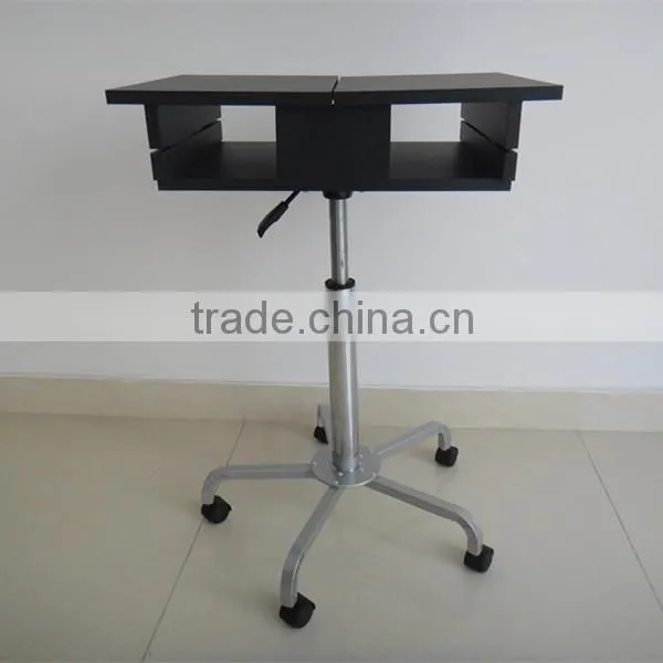 Adjustable Rolling Portable Mobile Computer Notebook Desk Stand Laptop Table photo-4