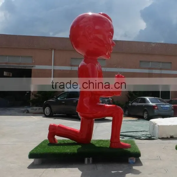H4 Meters Fiberglass Man Sculpture photo-3