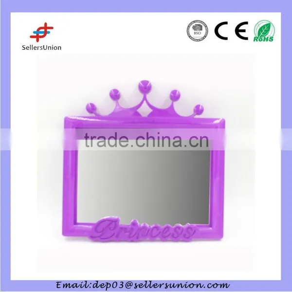 High Reflection Hot Sale Square Crown Princess Silver Glass cheap plastic mirror sheets