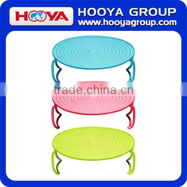 New Useful 4 in 1 Microwave Support Microwave Folding Tray Holder Round Plate Double Mat Layer photo-2