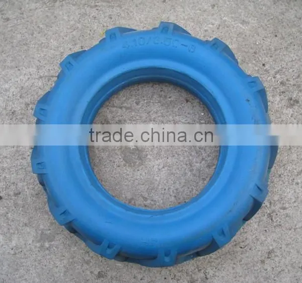 3.5-6 Blue Color pu Foam Tyre for Hand Trolley, Wheel Barrow photo-2