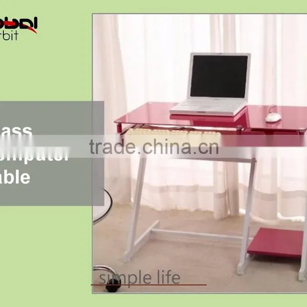 Glass Desktop Design Study Cum Modern Computer Table photo-2