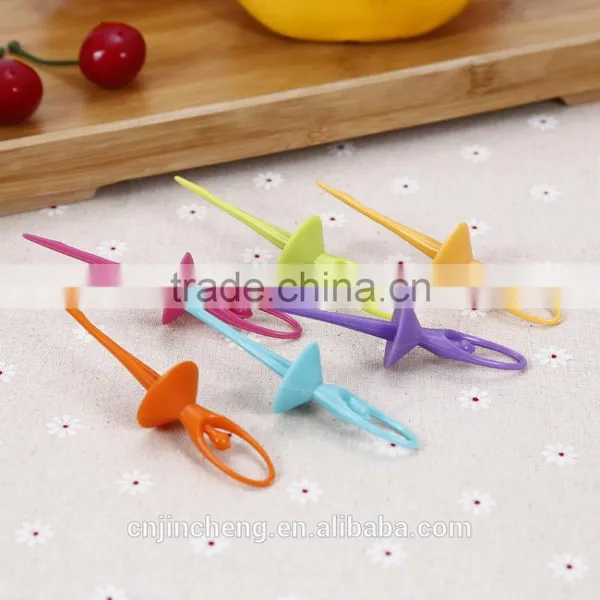 Factory Good Price ABS Colorful Disposable Top Quality Plastic Fruit Fork photo-5