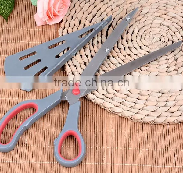 2016 Multifunctional Stainless Steel Pizza Scissors With Rubber Soft Tpr Handle /rubber Scissors photo-2