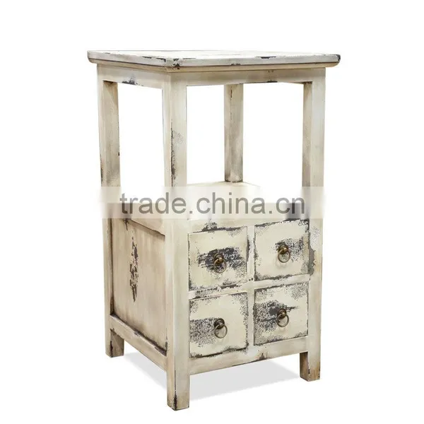 Nightstands Vintage Style 4 Drawers Mahogany Wood photo-2