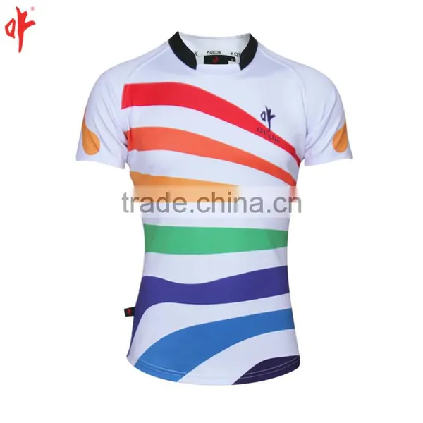 Rainbow Bridge Design Rugby Jerseys,sublimation League Jerseys Football Shirt photo-2