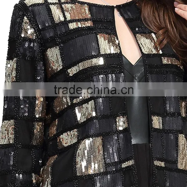 2017 Latest New Fashion Sequin Coat And Jacket For Woman photo-3