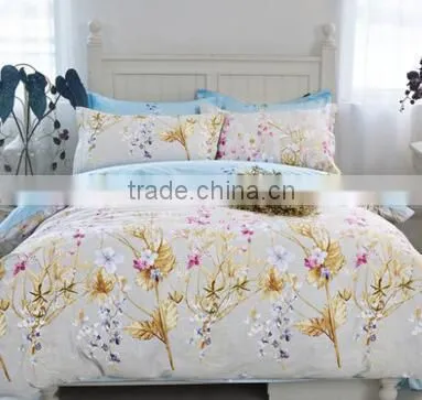 Floral Pattern Pure Cotton Printed Bedclothes Bed Linen /bedding Set photo-3