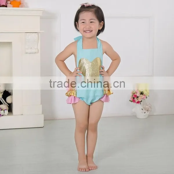 Newest Baby Products Cute Kids Ruffled Lace Petti Rompers for Girls photo-2