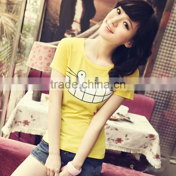 Custom the High Quality Fashion All the Time Cheap Lady's Short Sleeve T-shirt Manufacture China photo-6