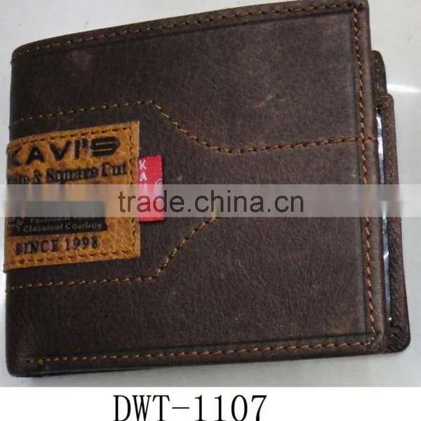 Fashion Cheap Popular Men Cowhide Skin Real Leather Hot Wallet photo-3