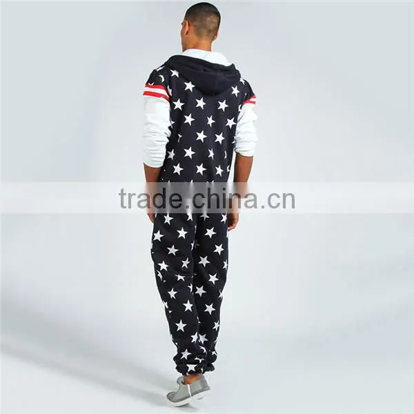 PA0043A All Over American Flag Printed Men's Onesie photo-2