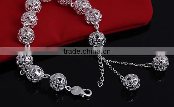 Zm33718a Girls Elegant Sliver Plated Hollow Hand Bracelet Ladies Jewelry Accessories photo-5