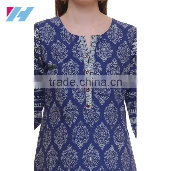 Lady Fashion Apparel Long Cotton Kurti Designs photo-4