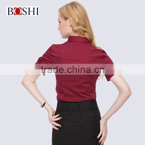 Ladies Bright Color Formal Shirt Women's Clothing Summer photo-3
