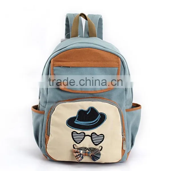 Korean Design Canvas Backpack, Travel Bag, Computer Bag, Teenage School Bag photo-2