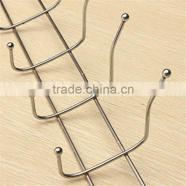 Lowest Price New Chrome Stainless Steel Door Hanger Storage Hat Coat Towel Hook Clothes Hanging With 12 Hooks photo-3