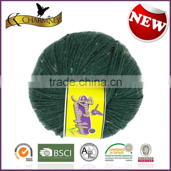 Charmkey Fashion Yarn Fancy Knitting Yarn Wool Acrylic Blended Yarn With Colorful Viscose Dot photo-3