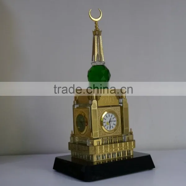 Wholesale High Quality Crystal Makkah Clock And Mecca Clock Tower With Ramadan Gift photo-5