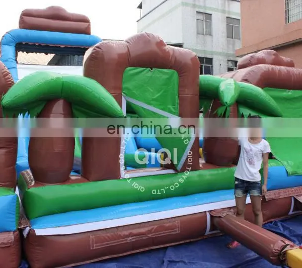 Cheap Inflatable Animal Jungle Obstacle Course for Kids photo-3