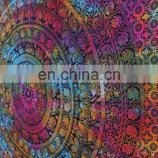 Indian Queen Wall Hanging Multi Colour Tie & Dye Mandala TapestryThrow Hippie Bohemian Decor Boho Art Bedspread photo-2
