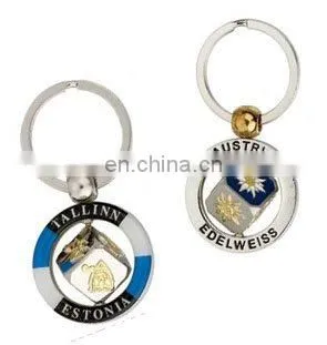 Spinning Souvenir Metal Keyring