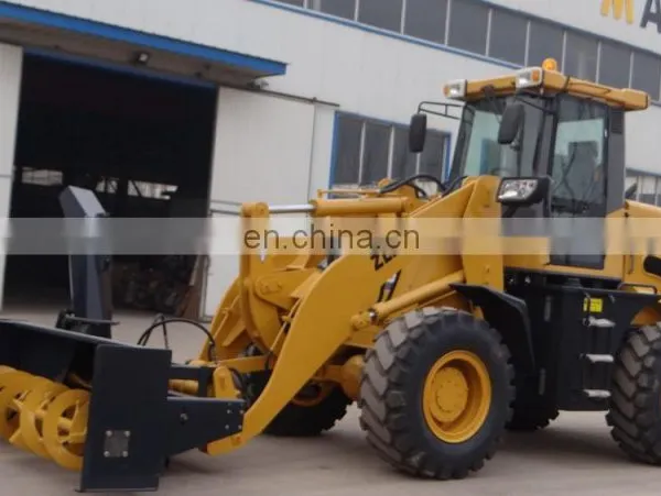 4 Wheel Drive 2000kgs Loader With Loading Bucket and Snow Blower photo-3
