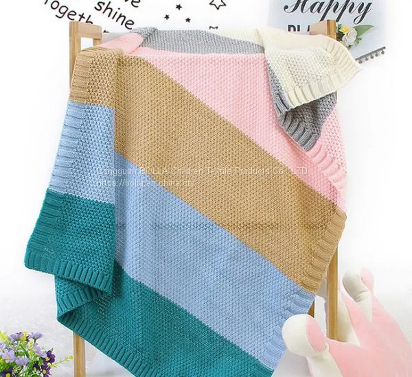 New Hot Selling Knitted Cotton Blanket a Good Partner for Baby Sleeping Soft and Light Baby Blanket Outdoor Windproof Blanket photo-4