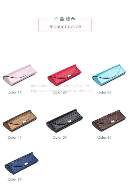 Vintage and Artistic Striated Glasses Case; Crush-resistant Travel Eyeglass Case photo-3