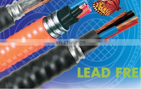 Standard Copper Conductor 14/4 Metal Clad Cable Aluminum Armor Solid MC Wire photo-4