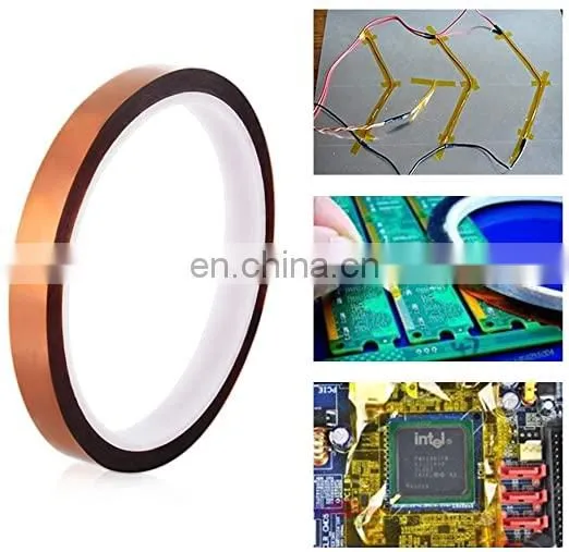 Liying Packaging High Temperature Silicone Adhesive Golden Finger Polyimide Tape photo-2