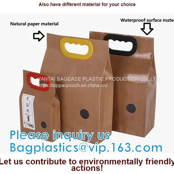 Square Bottom White Eco Friendly Shopping Food Kraft Paper Bag,Gift Craft Shopping White Kraft Paper Bag With Handle Man photo-4