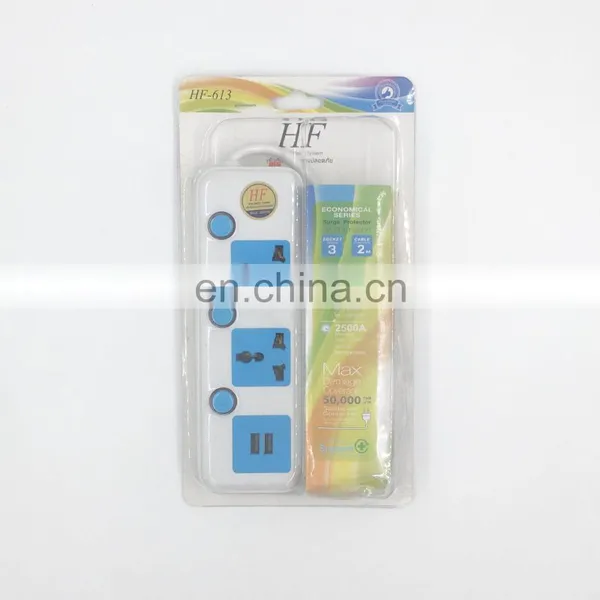 Multiple Power Socket 3m Wire Color Multi Outlet Electrical Extension Socket photo-3