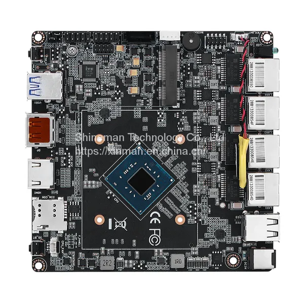 Intel N4000 2-Core Nano PC Motherboard for NUC PC w/ UHD Graphics 600 Dual 4K Display 4*Gigabit LAN 4*RJ45 photo-3