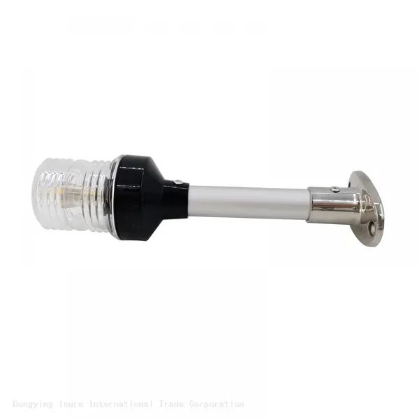 ISURE MARINE 12~24V Waterproof Boat Navigation Light, Boat Anchor Lights White LED Fold Down for Pontoon and Fishing Boat Yacht photo-3