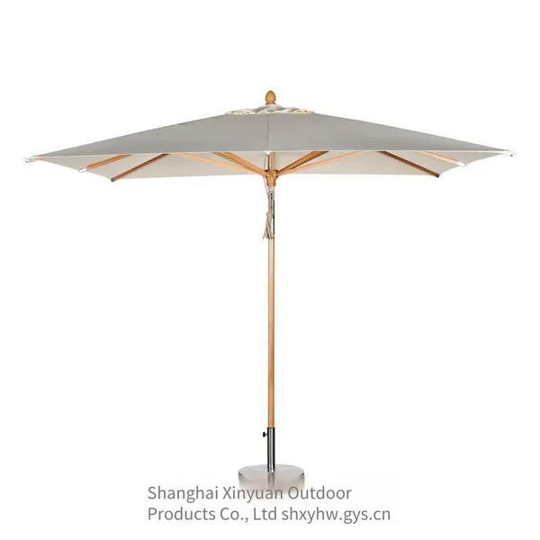 Commercial Custom Outdoor Sunshade Umbrella 3*3m Large Courtyard Umbrella Wooden Advertising Patio Umbrella