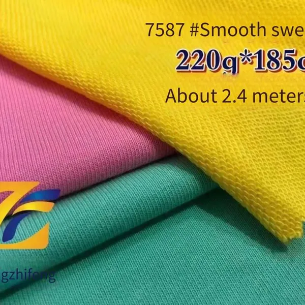 guangzhifeng 7587# гладкий хлопковый свитшот, 220 г хлопково-полестеровый легкий весенне-осенний колец