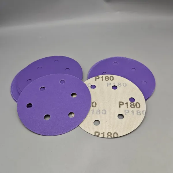6 Inch 17 Holes Ceramic Abrasive Paper Sanding Disc photo-2