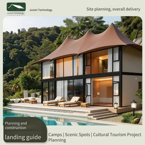 Junxin Coody Cool Environment Double - Layer Max Wilderness Luxury Camp Cultural and Tourism Hotel Tent