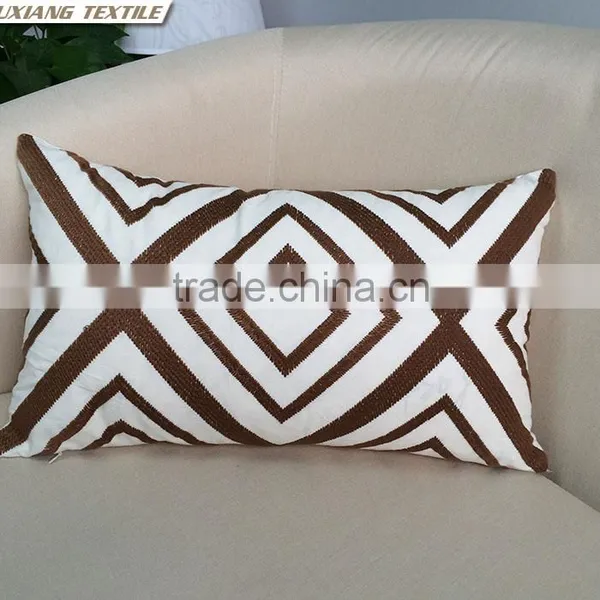 PU & Woolen Embroidered Pillow Christmas Decorations Cushion Cover photo-2